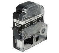 vhbw Label Tape Compatible with Epson LabelWorks LW-1000P, LW-600P, LW-500, LW-400, LW-300 Label Printer 8m x 12 mm, White on Black