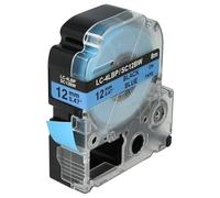 vhbw Label Tape Compatible with Epson LabelWorks LW-1000P, LW-600P, LW-500, LW-400, LW-300 Label Printer 8m x 12 mm, Black on Blue