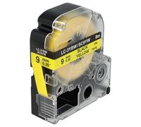 vhbw Label Tape Compatible with Epson LabelWorks LW-1000P, LW-600P, LW-500, LW-400, LW-300 Label Printer 8m x 9 mm, Black on Yellow