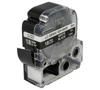 vhbw Label Tape Compatible with Epson LabelWorks LW-700, LW-1000P, LW-600P, LW-500, LW-400 Label Printer 8m x 18 mm, White on Black