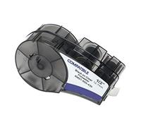 vhbw Label Tape Replacement for Brady M21-500-430 for Label Printer 6.4m x 12.7 mm, Black on Transparent, Plastic, Polyester