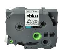 vhbw Label Tape Replacement for Brother TZ-151, TZE-151 for Label Printer 8m x 24 mm, Black on Transparent, Plastic, Standard