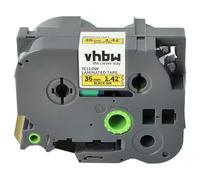 vhbw Label Tape Replacement for Brother TZE-661L, TZ-661 for Label Printer 8m x 36 mm, Black on Yellow, Plastic