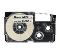 vhbw Label Tape Replacement for Casio XR-18WE, XR-18WE1 for Label Printer 18 mm, Black on White, pet+ Resin