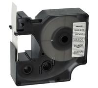 vhbw Label Tape Replacement for Dymo 45800, D1, S0720820 for Label Printer 7m x 19 mm, Black on Transparent, Plastic