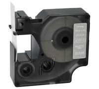 vhbw Label Tape Replacement for Dymo D1, 45810 for Label Printer 7m x 19 mm, White on Transparent, Plastic