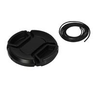 vhbw Lens Cap 49 mm compatible with Sony FE 28 mm 2 (SEL-28F20) Camera, DSLR - Plastic, Black, with Inner Handle