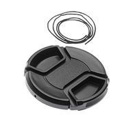 vhbw Lens Cap 55 mm compatible with Nikon AF-P 18-55 mm 3.5-5.6G DX Camera, DSLR - Plastic, Black, with Inner Handle