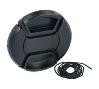 vhbw Lens Cap 55 mm compatible with Sony 85 mm F2.8 SAM (SAL85F28) Camera, DSLR - Plastic, Black, with Inner Handle