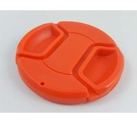 vhbw lens cap compatible with Olympus 40-150 mm 3.5-4.5 (EZ-4015), 40-150 mm 4-5.6 (EZ-4015-2) Camera - Plastic, red, 58mm