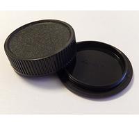 vhbw Lens Cap Set compatible with CHINON Camera - Rear Lens and Housing Protector Black