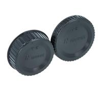 vhbw Lens Cap Set compatible with Nikon D3400, D4s, D3300, D4, D3100, D500, D3200 Camera - Rear Lens and Housing Protector Black