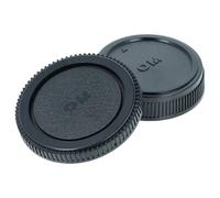 vhbw 35mm Lens Cap Set - Olympus OM Compatible - Black Plastic Protector