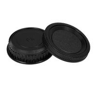 vhbw Lens Cap Set compatible with Pentax K-7, K-x, K-m, K-R Camera - Rear Lens and Housing Protector Black