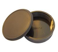 vhbw Lens Cap Set compatible with Som Berthiot Camera - Rear Lens and Housing Protector Black