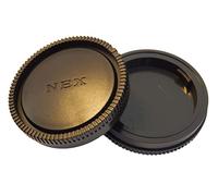 vhbw Lens Cap Set compatible with Sony Alpha 3000, 5000, 6000, 7, 7R, 7S Camera - Rear Lens and Housing Protector, black