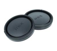 vhbw Lens Cap Set compatible with Sony E 18-55mm F3,5-5,6, 30mm F3,5 Macro Camera - Rear Lens and Housing Protector Black
