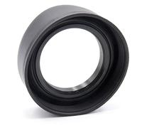 vhbw Lens Hood compatible with Agfa Agfaphoto 49mm Lens Camera Black, Rubber, Round, 7.4 cm