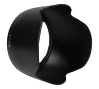 vhbw Lens Hood compatible with Canon EF-S 55-250mm f/4-5.6 IS 58mm Lens Black, plastic, tulip-shaped, 8.6 cm