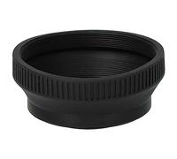 vhbw Lens Hood compatible with lenses with 25.5mm lens thread - Wide-Angle Lens Shade, Matt Black, Rubber, Round