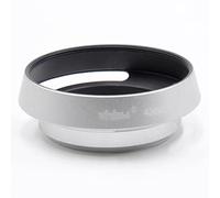 vhbw Lens Hood compatible with Lenses with 43mm Internal Thread - Lens Shade, silver, metal, Round