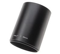 vhbw Lens Hood compatible with Lenses with 55mm Internal Thread - Lens Shade, metal, Black