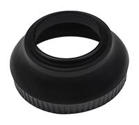 vhbw Lens Hood compatible with Panasonic Lumix G X Vario PZ 14-42 mm f/3.5-5.6 ASPH - Wide-Angle Lens Shade, Matt Black, Rubber, Round
