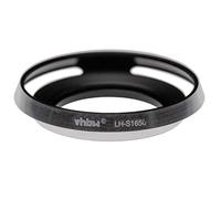 vhbw Lens Hood compatible with Sony A5000, NEX-3N, NEX-5T, AF E16-50 an NEX-5R 40.5mm Lens Black Silver, Aluminium, Round, 6.4 cm - Replacement for LH-S1650