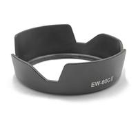vhbw Lens Hood Replacement for Canon EW-60C II for 58mm Lens Black, plastic, tulip-shaped, 8.4 cm