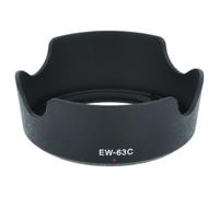 vhbw Lens Hood Replacement for Canon EW-63C for 58mm Lens Black, plastic, tulip-shaped, 8.3 cm