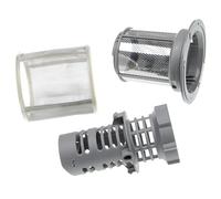 vhbw Mesh Filter Set (3-Part) Compatible with Pelgrim Dishwasher - Filter Sieve, 9 cm Silver Grey