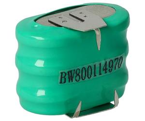 vhbw NiMH replacement button cell battery tab type 3/V150H 3 pins 150mAh 3.6V suitable for model building batteries, solar lights etc.