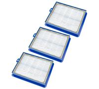 vhbw Pack of 3 Vacuum Cleaner Filters (HEPA, Fiberglass), Compatible with AEG Viva Quickstop AVQ 2120, 2121, 2122, 2123, 2124