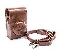 vhbw polyurethane camera case brown for camera Ricoh oh GR, GR 1, GR 2, GR I, GR II