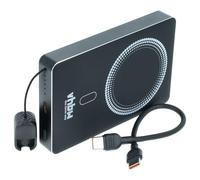 vhbw Power Bank 10000 mAh for Fast Charging for On the Go - Magnetic, Wireless, USB-C, 20 W, Black