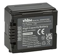 vhbw Rechargeable Battery Compatible with Panasonic HDC-DX1, HDC-HS100, HDC-HS20, HDC-HS200 Video Camera (1000mAh, 7.2V, Li-Ion) with Chip
