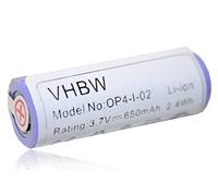 vhbw Replacement Battery compatible with Braun Oral-B Smart 6, Genius 6000, Genius 8000, Genius 9000 Electric Razor Hair Clippers (650mAh, 3.7 V, Li-ion)