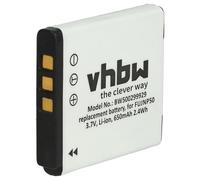 vhbw Replacement Battery compatible with Fujifilm FinePix F100fd, F200, F200EXR, F300 EXR Camera DSLR (650mAh, 3.6V, Li-Ion)