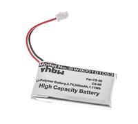 vhbw Replacement Battery compatible with Plantronics Savi 410, 420, W410, W420, W710-M, W720-M Wireless Headset Headphones (300mAh, 3.7V, Li-Ion)