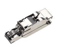 vhbw RJ45 Plug Replacement for Siemens Profinet 6GK1901-1BB10-2AA0 for Ethernet FC Cable - Plug-In Connector, Metal, Straight