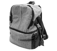 vhbw Rucksack compatible with Sony a100, A290L Camera - grey / red, nylon / soft inner lining