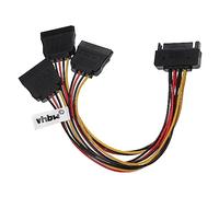vhbw SATA Power Cable to 3x SATA socket for Hard Drive, Power Adapter - 14.5 cm