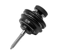 vhbw Security Strap Lock Straplock Button Pin Peg for Electric/Acoustic Guitar, Bass; black with Quick-Release Clamp Fastening