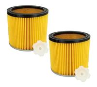 vhbw Set 2x Replacement Filters compatible with Bosch GAS 12-30 F Professional, PAS 1000, PAS 11-25, PAS 11-25 F, PAS 12-50 F Vacuum Cleaner - Cartridge Filter