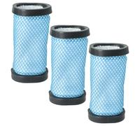 vhbw Set 3x Replacement Filters compatible with Hoover HF722AFG 011, DS22RCG 001, HF722G 001, HF722HCG 011 Vacuum Cleaner - Exhaust Filter Black/Blue