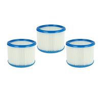 vhbw Set 3x Replacement Filters compatible with Nilfisk Aero 21/21 INOX, 26, 31 INOX Wet and Dry Vacuum Cleaner - Cartridge Filter