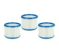 vhbw Set 3x Replacement Filters compatible with Nilfisk/Alto/Wap Aero 20, 21, 25, 26, 31 Wet and Dry Vacuum Cleaner - Cartridge Filter