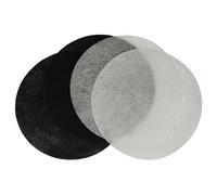 vhbw Set of 4 Replacement Anti-Odour Activated Carbon Grease Filters Compatible with Moulinex T-41, T-42, T-43 Deep Fat Fryer, Black, White