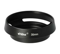 vhbw Slit Lens Hood compatible with Lenses with 35 mm Internal Thread - Lens Shade, Black, aluminium, Round, with Filter Thread (51 mm), with Recesses