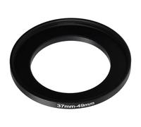 vhbw Step-Up Ring Adapter of 37 mm to 49 mm for Camera Lens - Filter Adapter, metal, Black